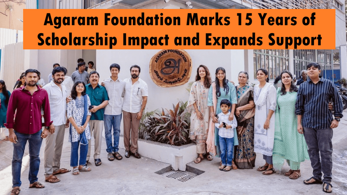 Agaram Foundation Marks 15 Years of Scholarship Impact and Expands Support